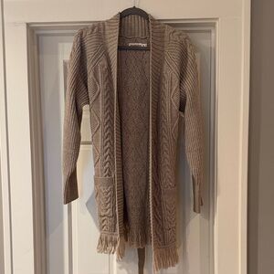 The Normal Brand Tan Cable Knit Cardigan